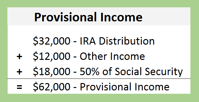 Social Security Provisional Income Calculation