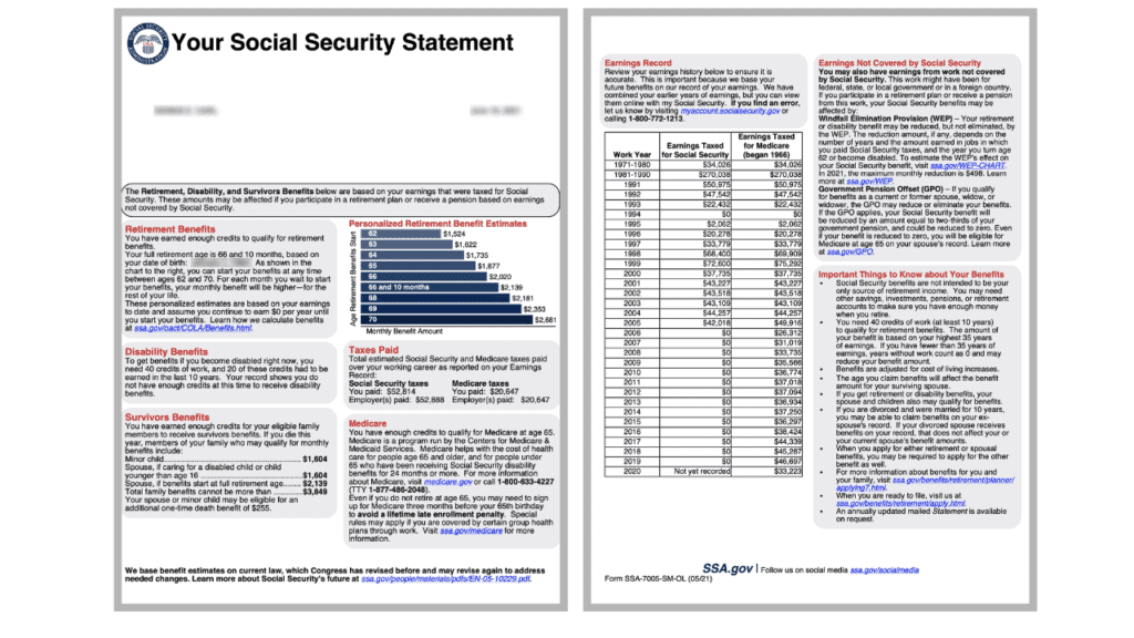 the new social security statement