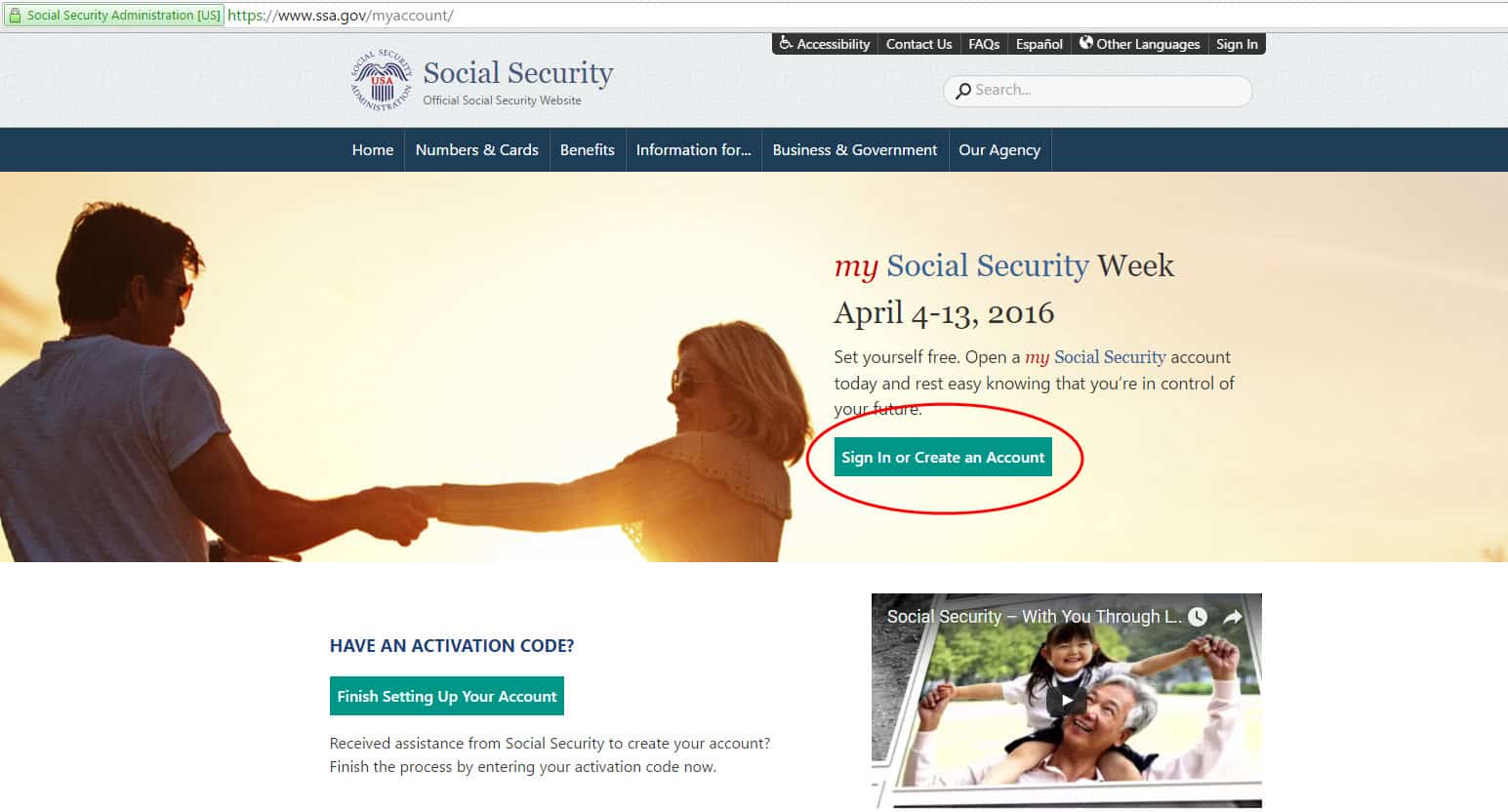 my social security account sign in page